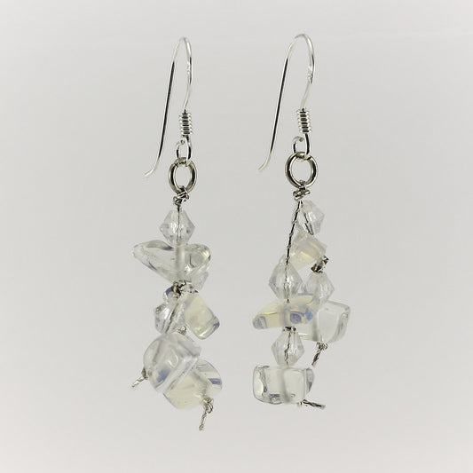 SWE0060MO - MIA - Moonstone Gemstone Drop Earrings