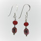 SWE0017RE - SOPHIE - Red Freshwater Pearl Drop Earrings