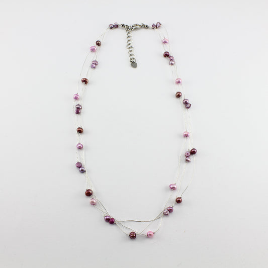 WSWN0050PU - MILLY - Purple Freshwater Pearl Necklace