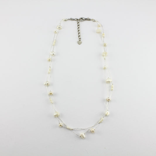 WSWN0050WH - MILLY - White Freshwater Pearl Necklace
