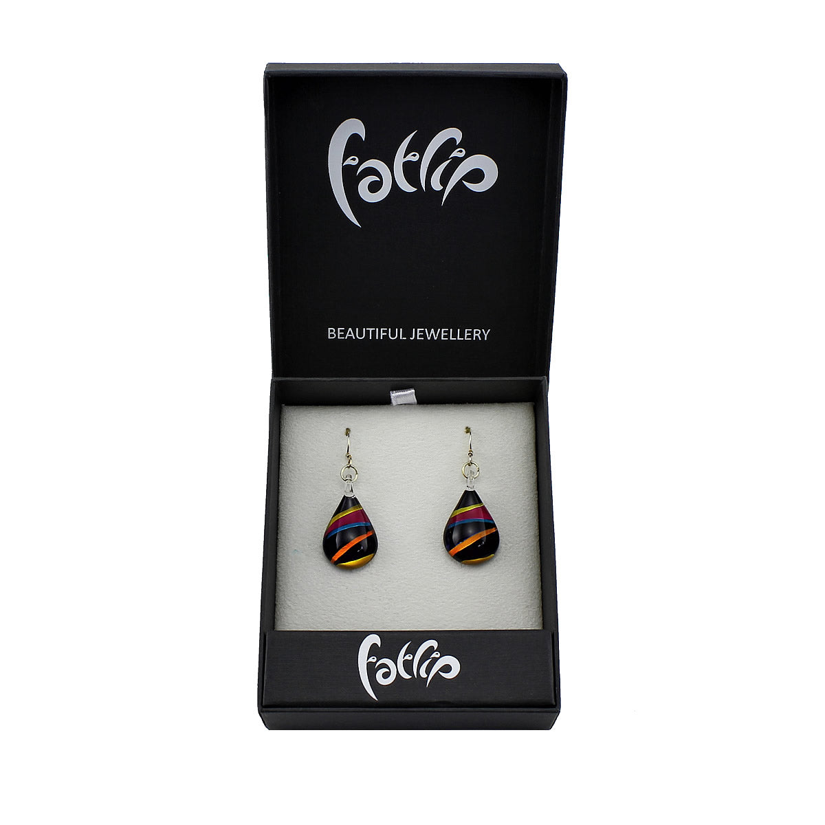 SWE501 - Multi-colour Glass Teardrop Drop Earring