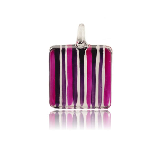 A beautiful hand-made lampwork glass pendant individually painted. Comes with a leather suede cord necklace.