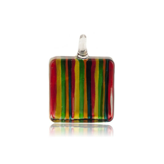 A beautiful hand-made lampwork glass pendant individually painted. Comes with a leather suede cord necklace.