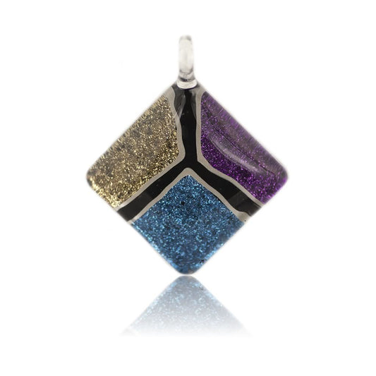 A beautiful hand-made lampwork glass pendant individually painted. Comes with a leather suede cord necklace.