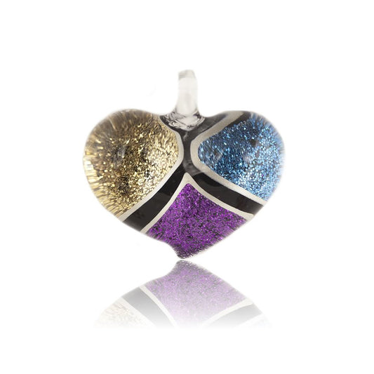 A beautiful hand-made lampwork glass pendant individually painted. Comes with a leather suede cord necklace.