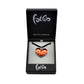 SWN516 - Orange Glass Heart Dotty Sparkle Pendant Necklace