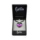 SWN517 - Purple Glass Heart Dotty Sparkle Pendant Necklace