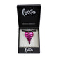SWN552 - Fuchsia Glass Heart Pendant Necklace