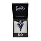 SWN554 - Purple Glass Heart Pendant Necklace