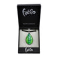 SWN559 -  Green Glass Teardrop Pendant Necklace