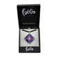 SWN565 - Purple Glass Diamond Pendant Necklace