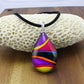 SWN501 - Multi-colour Glass Teardrop Pendant Necklace