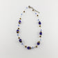 SWN0029BL - ALICE - Blue/Gold Glass Crystal Necklace