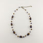 SWN0029PU - ALICE - Purple/Gold Glass Crystal Necklace