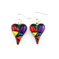 SWE551 - Multi-colour Glass Heart Drop Earring