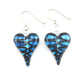 SWE553 - Blue Glass Heart Drop Earring