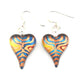 SWE556 - Multi-colour Glass Heart Drop Earring