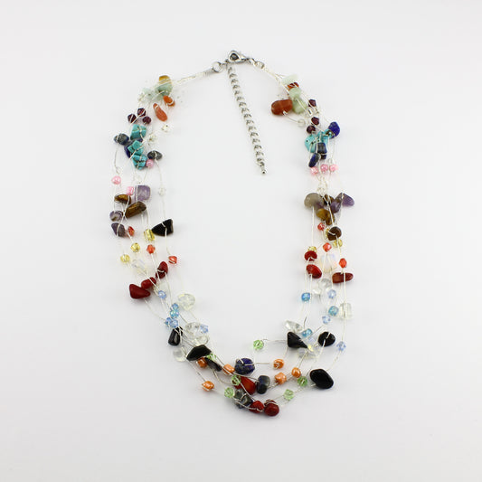 WSWN0060MU - MIA - Multi Gemstone Necklace