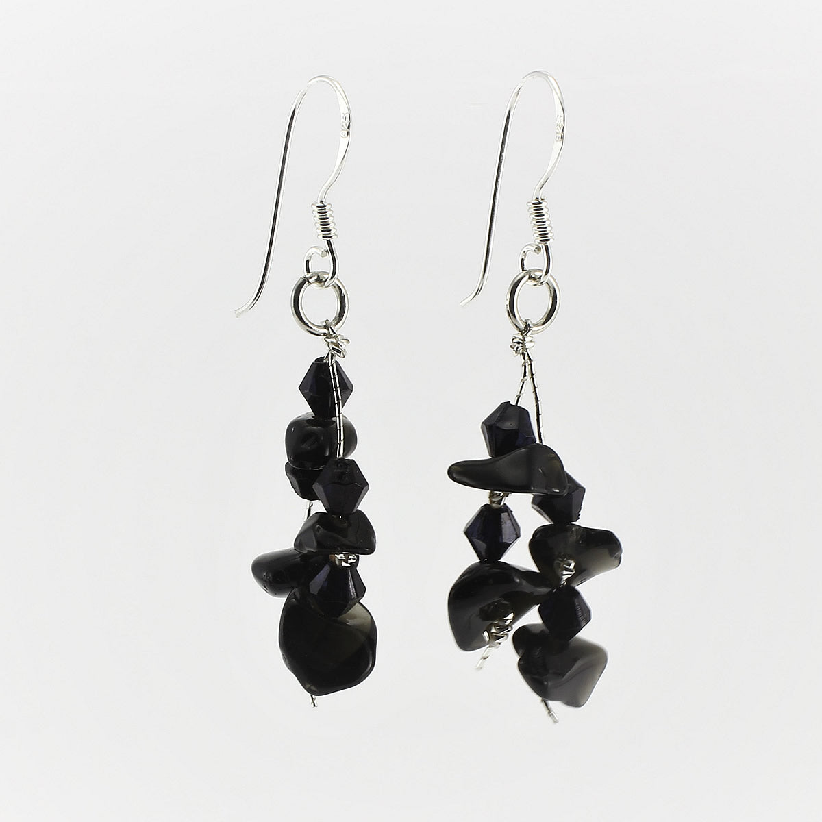 SWE0060ON - MIA - Black Onyx Gemstone Drop Earrings