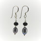 SWE0017GY - SOPHIE - Grey Freshwater Pearl Drop Earrings