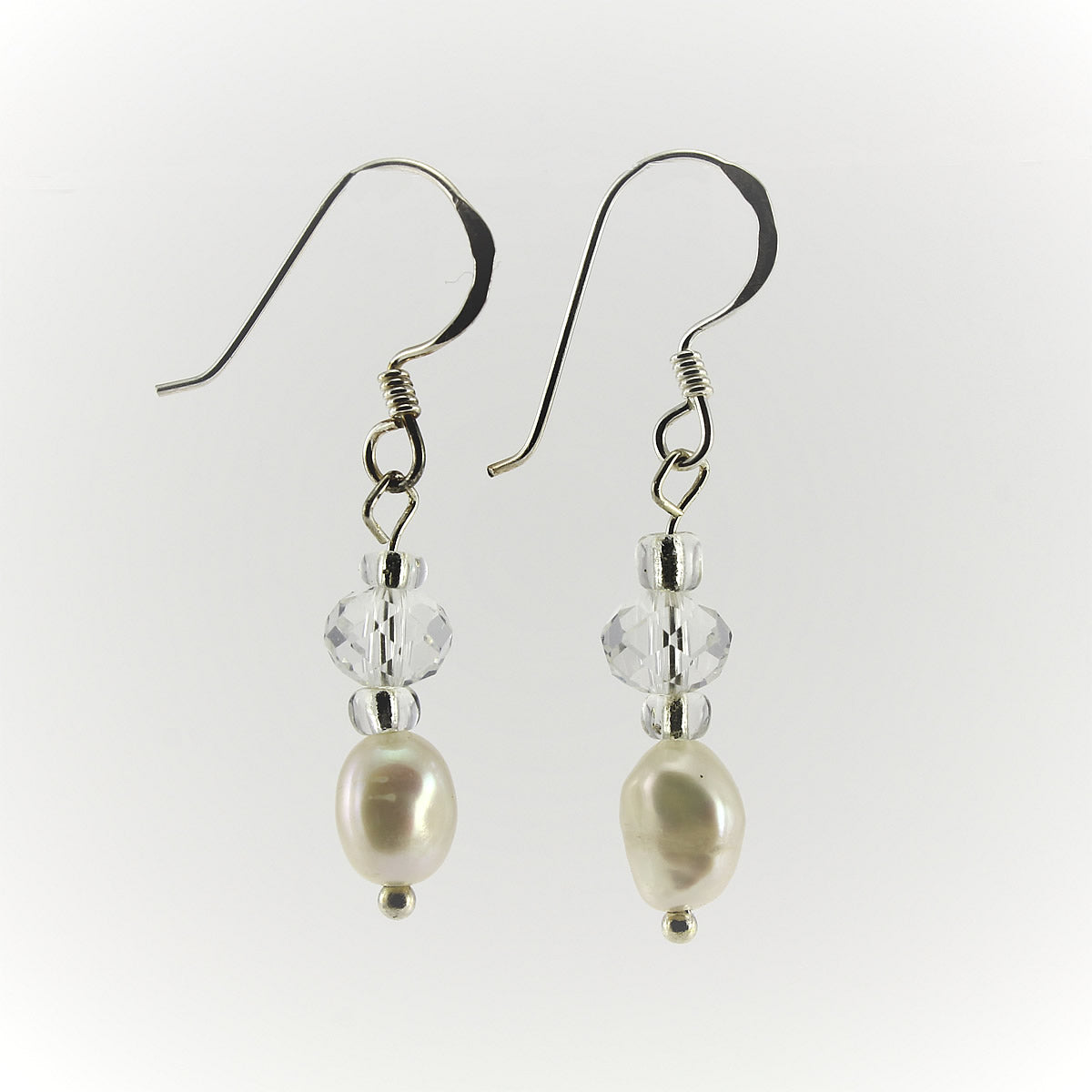 SWE0017WH - SOPHIE - White Freshwater Pearl Drop Earrings