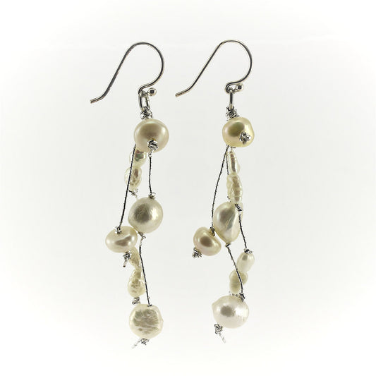 SWE0050WH- MILLY - White Freshwater Pearl Drop Earrings