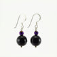 SWE0013PU - EMMA - Purple Agate Stone Drop Earrings