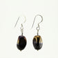 SWE0029BK - ALICE - Black/Gold Glass Crystal Drop Earrings