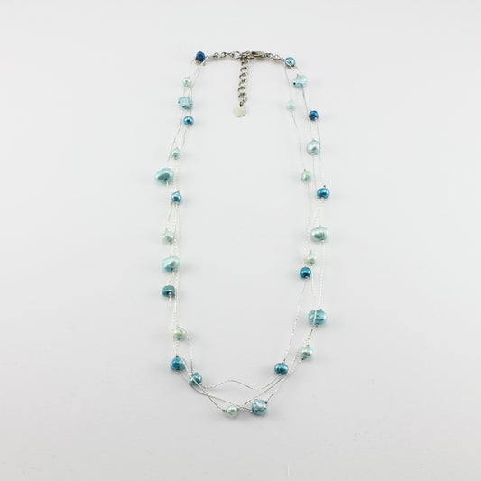 SWN0050BL - MILLY - Blue Freshwater Pearl Necklace