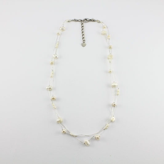 WSWN0050WH - MILLY - White Freshwater Pearl Necklace