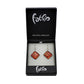 SWE504 - Red Glass Diamond Drop Earring