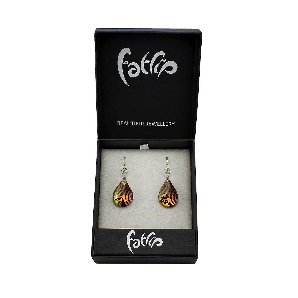 SWE506 - Multi-colour Glass Teardrop Drop Earring