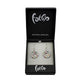 SWE507 - White Glass Round Multi-colour Dot Drop Earring