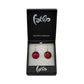 SWE520 - Purple Glass Round Gold Fleck Drop Earring