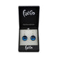 SWE521- Midnight Blue Glass Round Gold Fleck Drop Earring