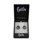 SWE525 - Blue Glass Round Dotted Drop Earring