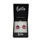 SWE526 - Fuchsia Pink Glass Round Dotted Drop Earring