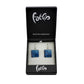 SWE529 - Blue Glass Square Branch Drop Earring
