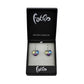 SWE534 - Purple Blue Gold Glass Heart Glitter Drop Earring