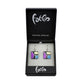 SWE535 - Purple Blue Gold Glass Square Glitter Drop Earring