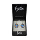 SWE539 - Blue Glass Round Multi-colour Dot Drop Earring