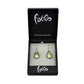SWE541- Green Glass Teardrop Sparkle Drop Earring