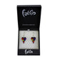 SWE551 - Multi-colour Glass Heart Drop Earring