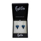 SWE553 - Blue Glass Heart Drop Earring