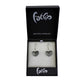 SWE570 - Black Striped Glass Heart Drop Earring