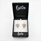 SWE575 - Multi Coloured Glass Heart Earrings