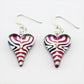 SWE575 - Multi Coloured Glass Heart Earrings