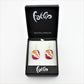 SWE580 Multi Coloured Oval Glass Heart Earrings