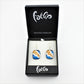 SWE581 - Multi Coloured Oval Glass Earrings
