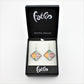SWE586 - Multi Coloured Diamond Glass Earrings